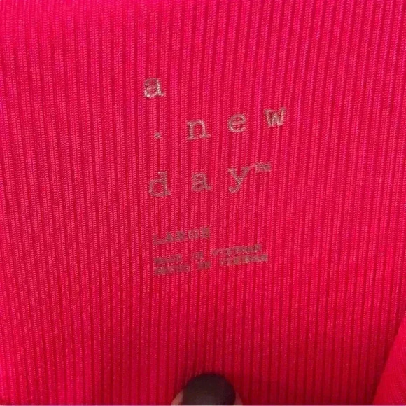 A New Day Women’s Size Large Hot Pink Sleeveless Square Neck Ribbed Mini Dress - Picture 7 of 11